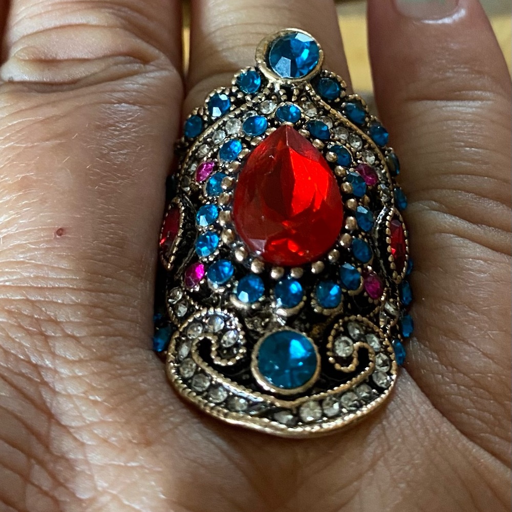 Colorful Jeweled Ring - Picture 7 of 11